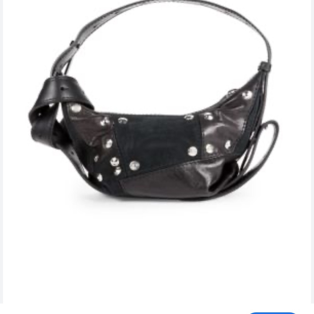Zadig & Voltaire Black Crossbody Bag with Silver Accents